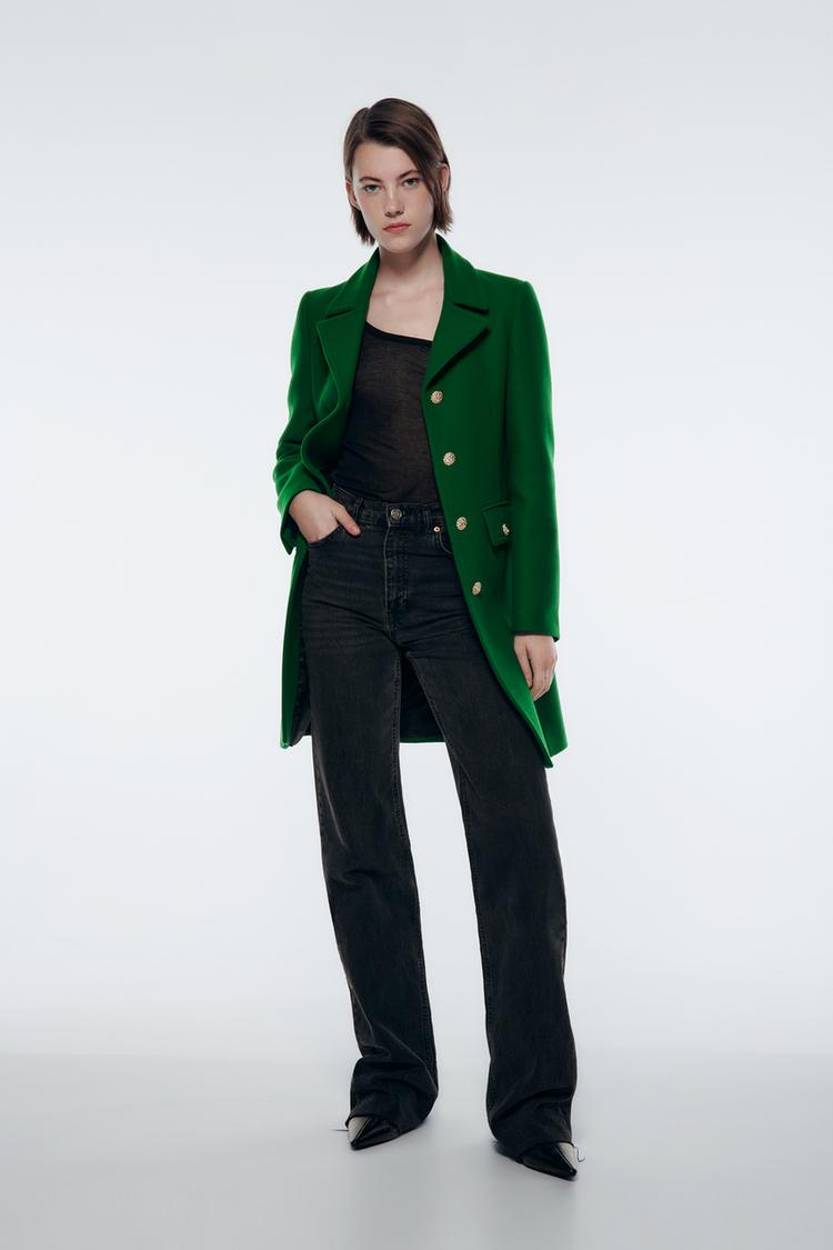 TAILORED WOOL BLEND COAT - LIMITED EDITION - Moss green | ZARA United  Kingdom